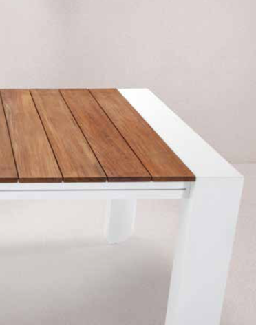 Tavolo Top Table Allungabile - Struttura in Alluminio e Piano in Teak Grezzo 27 - immagine 5