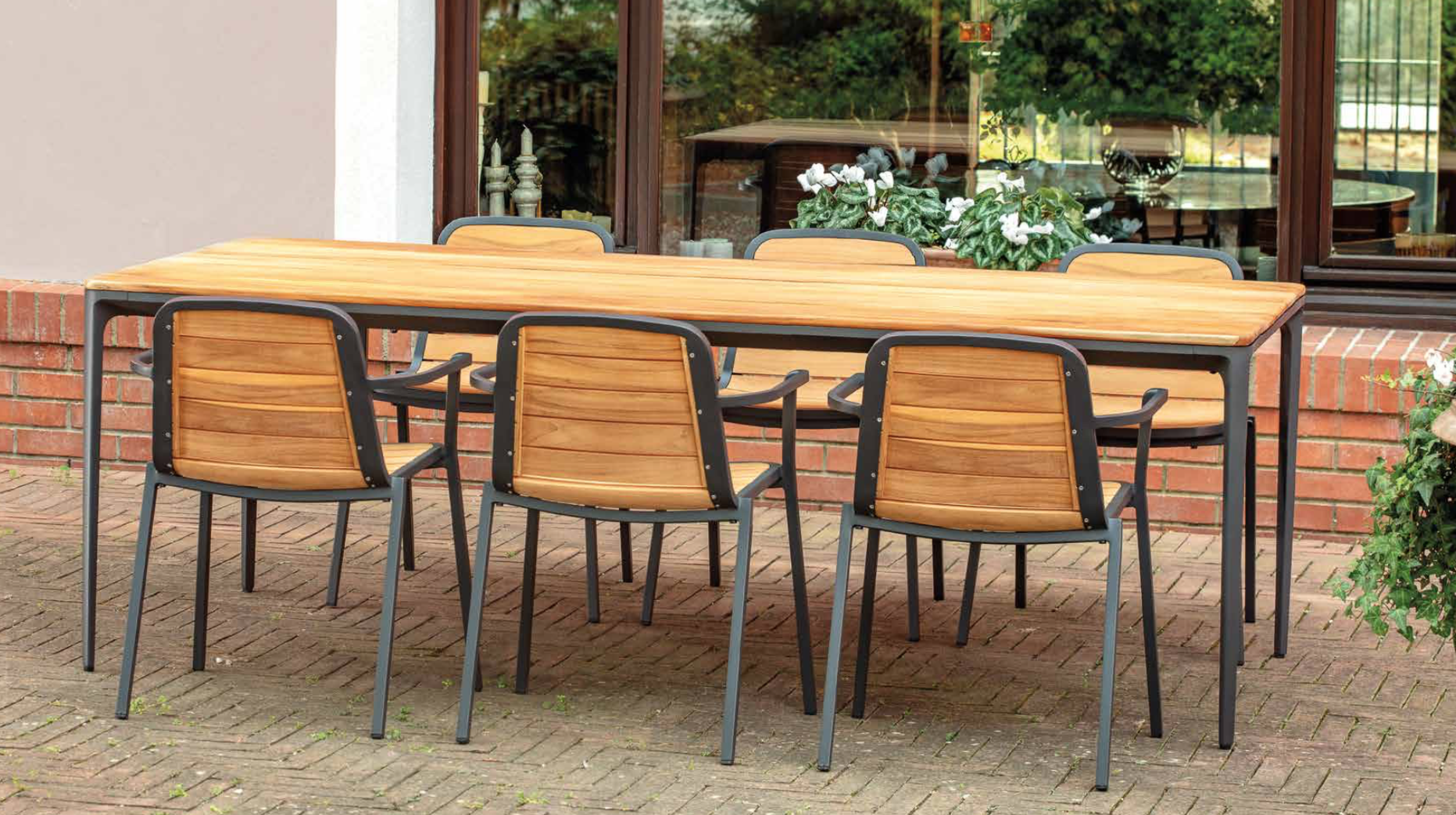 Tavolo da Pranzo Baamas Teak Table - Design Minimale e Piano in Legno Pregiato 27