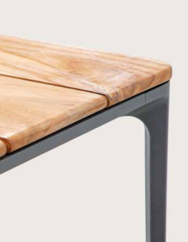 Tavolo da Pranzo Baamas Teak Table - Design Minimale e Piano in Legno Pregiato 27 - immagine 4