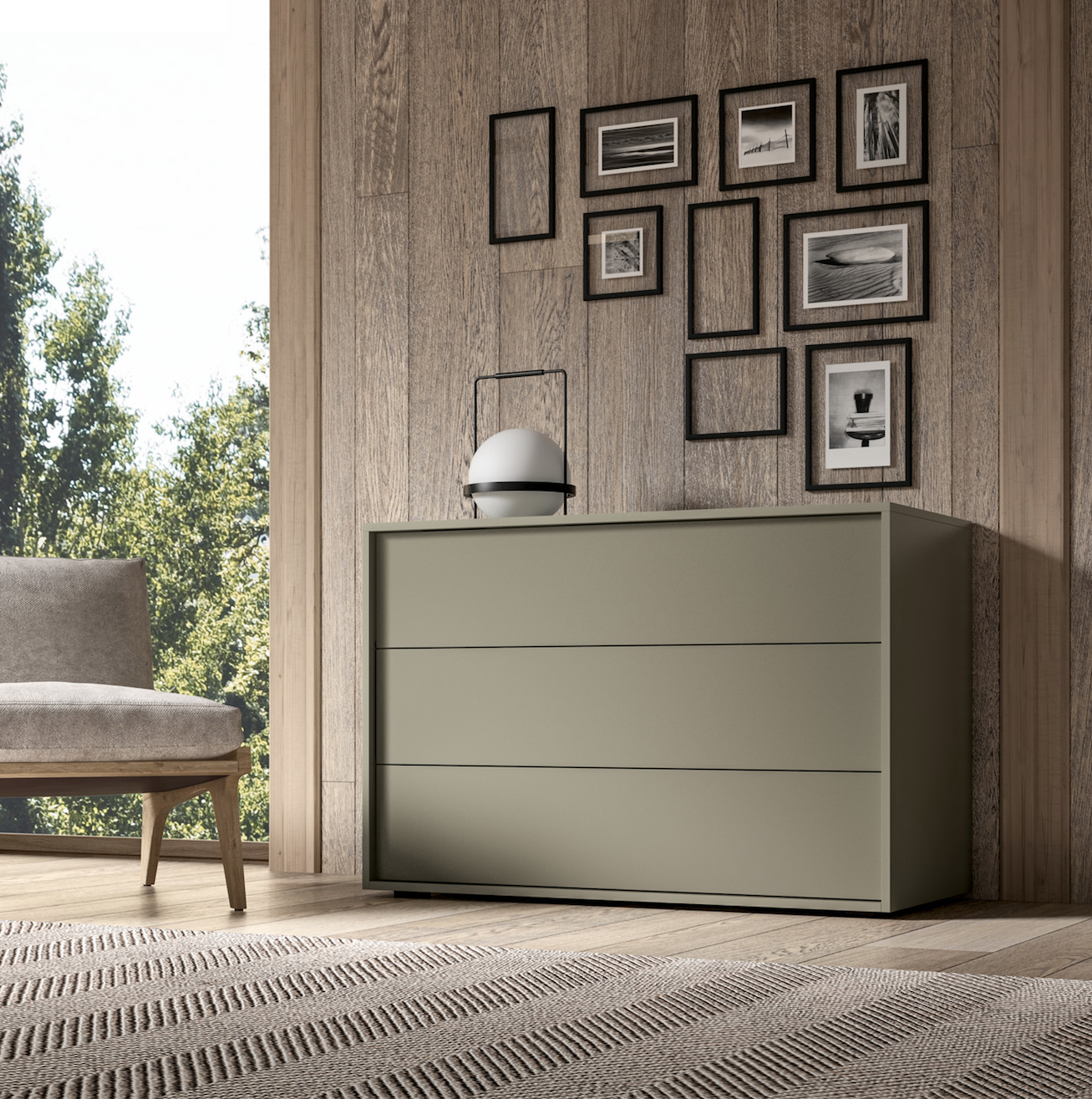 Composizione Notte: Ari Soft & Slide 07– Grigio Verde e Rovere 68 - immagine 2