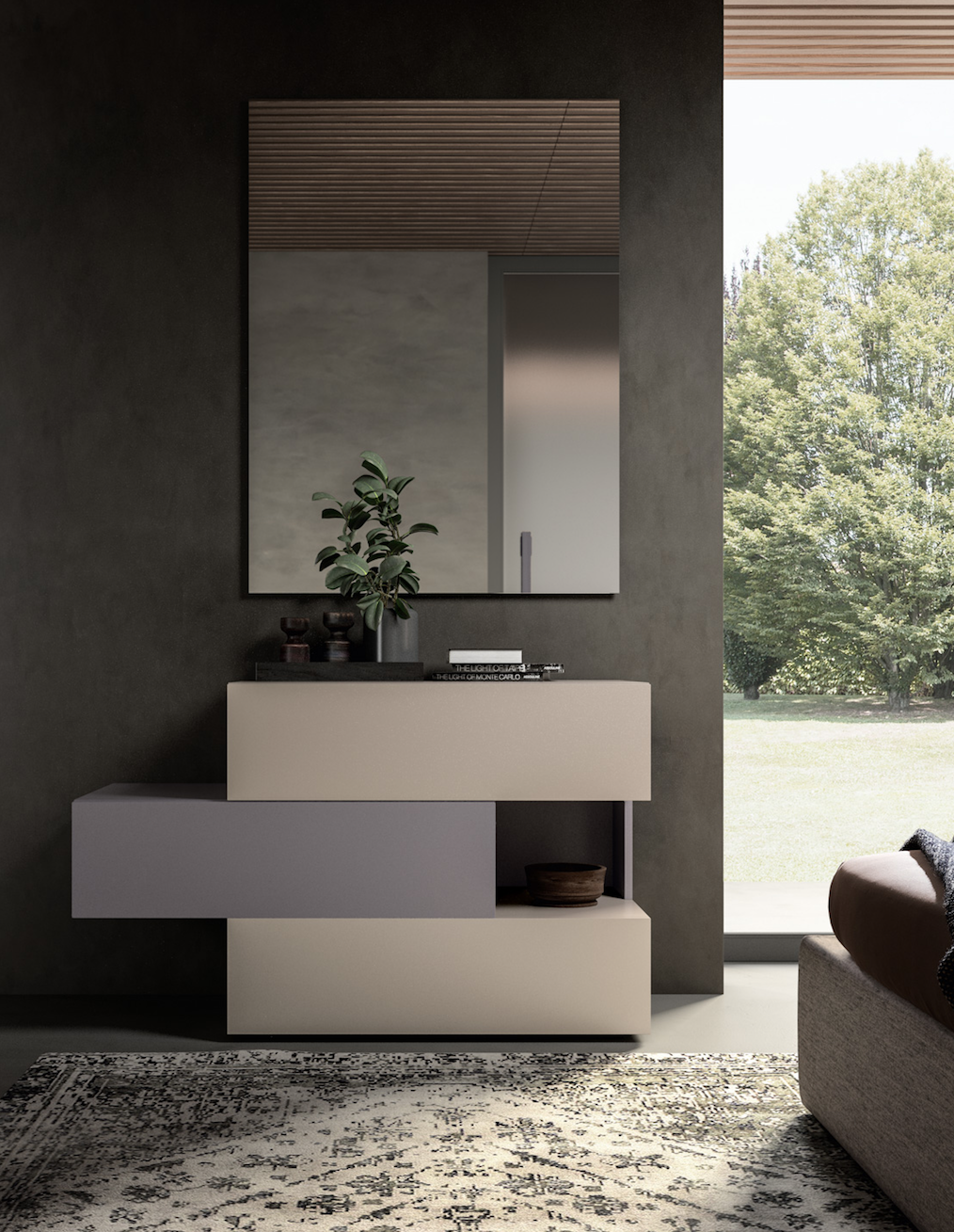 Composizione Beton 12: Equilibrio di Geometrie – Nocciola & Grafite 68 - immagine 3