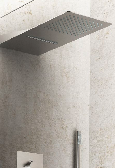 Soffione a Sbalzo Ultrapiatto Stilox – Effetto Pioggia e Cascata 67 - immagine 3