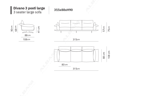 Divano Lord Luxury 66 – Design esclusivo con struttura in legno massello e piuma d’oca - immagine 2