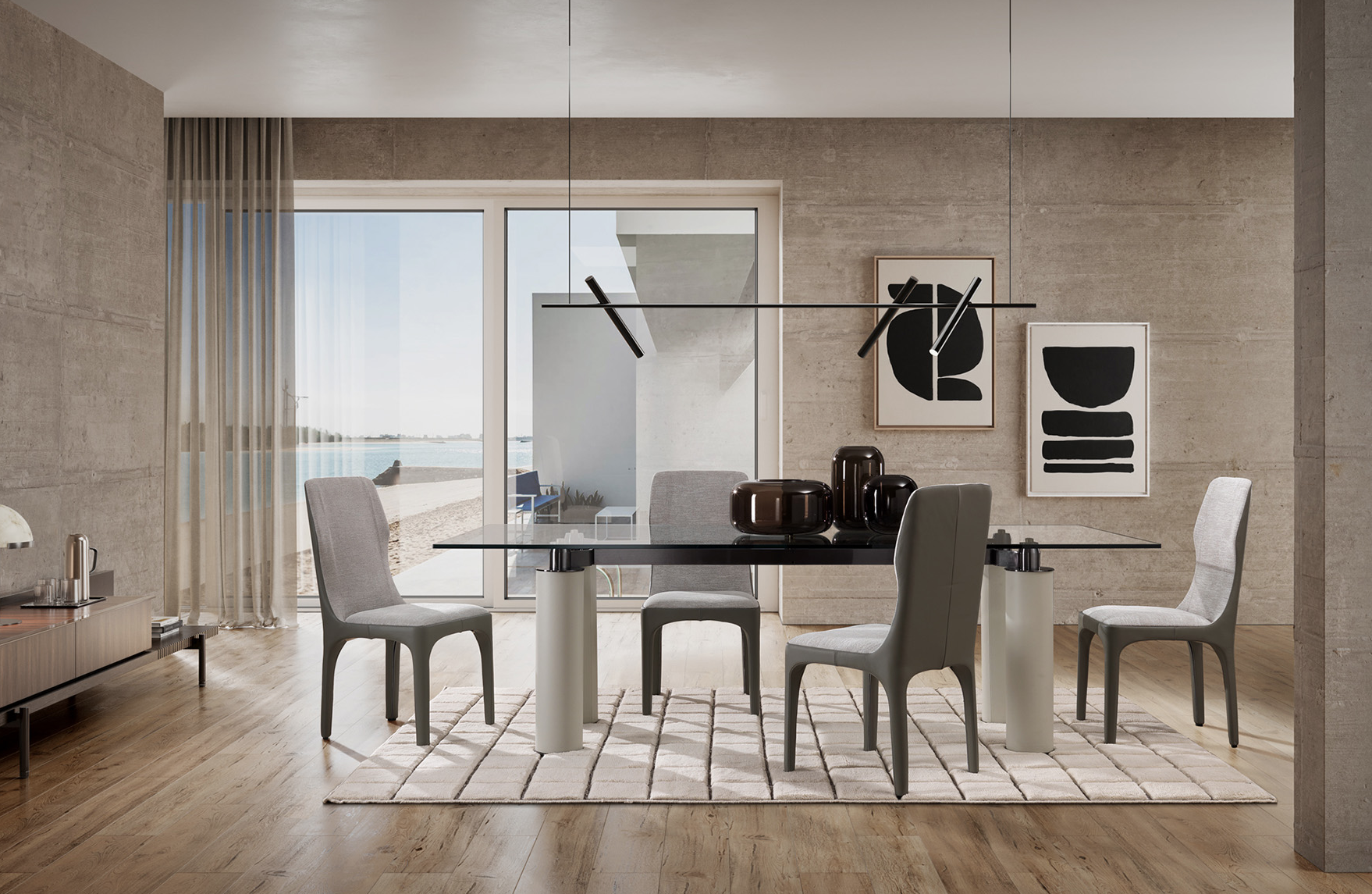 Tavolo Soul 66 – Tavolo in vetro con base in ferro e dettagli in ottone - immagine 6