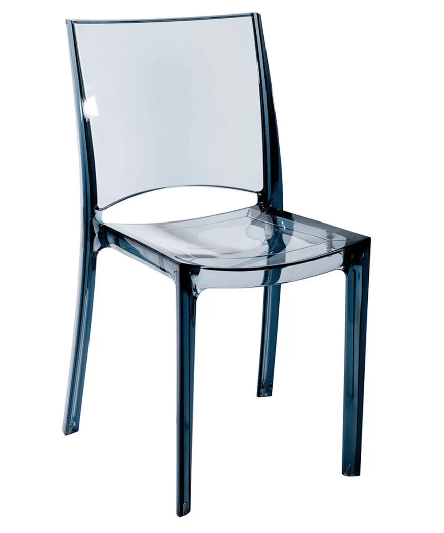 Sedia AB-Side – Design sinuoso in policarbonato trasparente 63