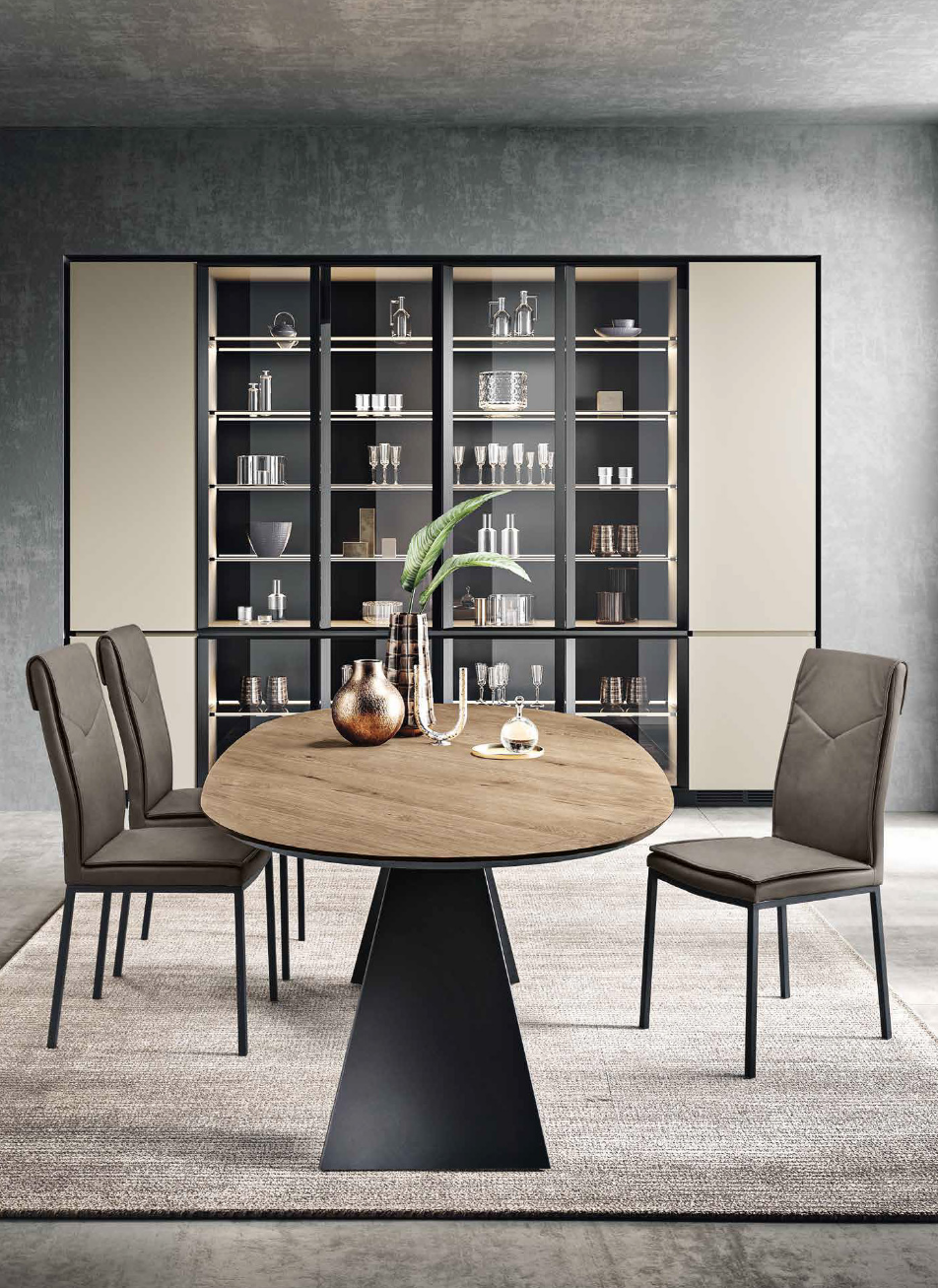 Tavolo TAN 11 Ovale – Design Essenziale in Rovere Impiallacciato (210×109 H75) - immagine 4