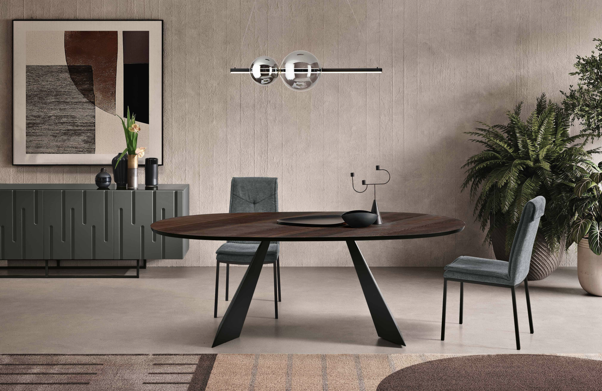 Tavolo TAN 11 Ovale – Design Essenziale in Rovere Impiallacciato (210×109 H75) - immagine 9