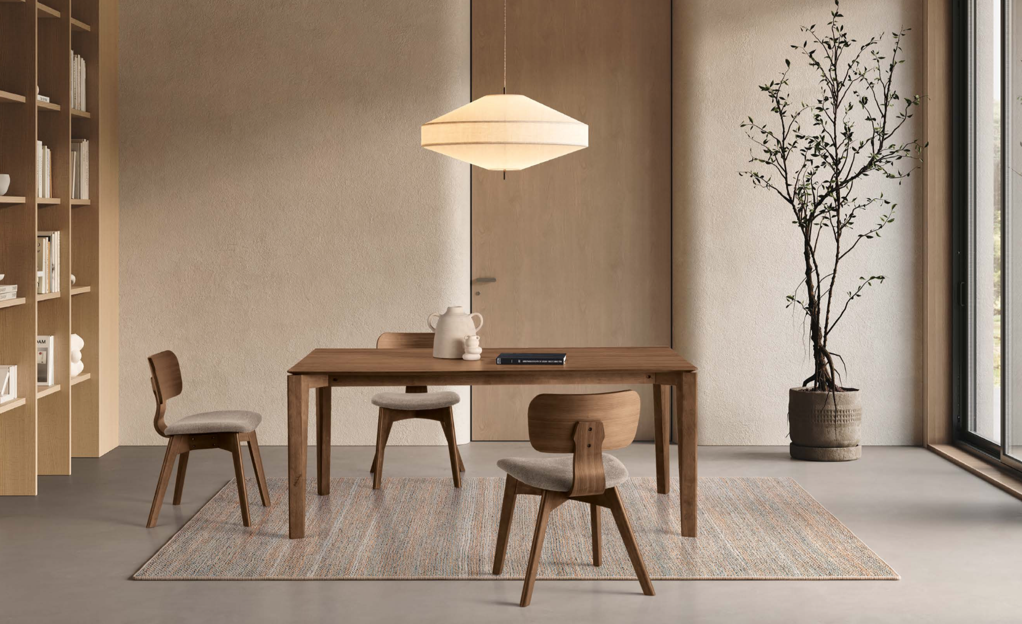 Tavolo Nord 11– Tavolo Fisso in Rovere, Noce o Nero (180x100) - immagine 4