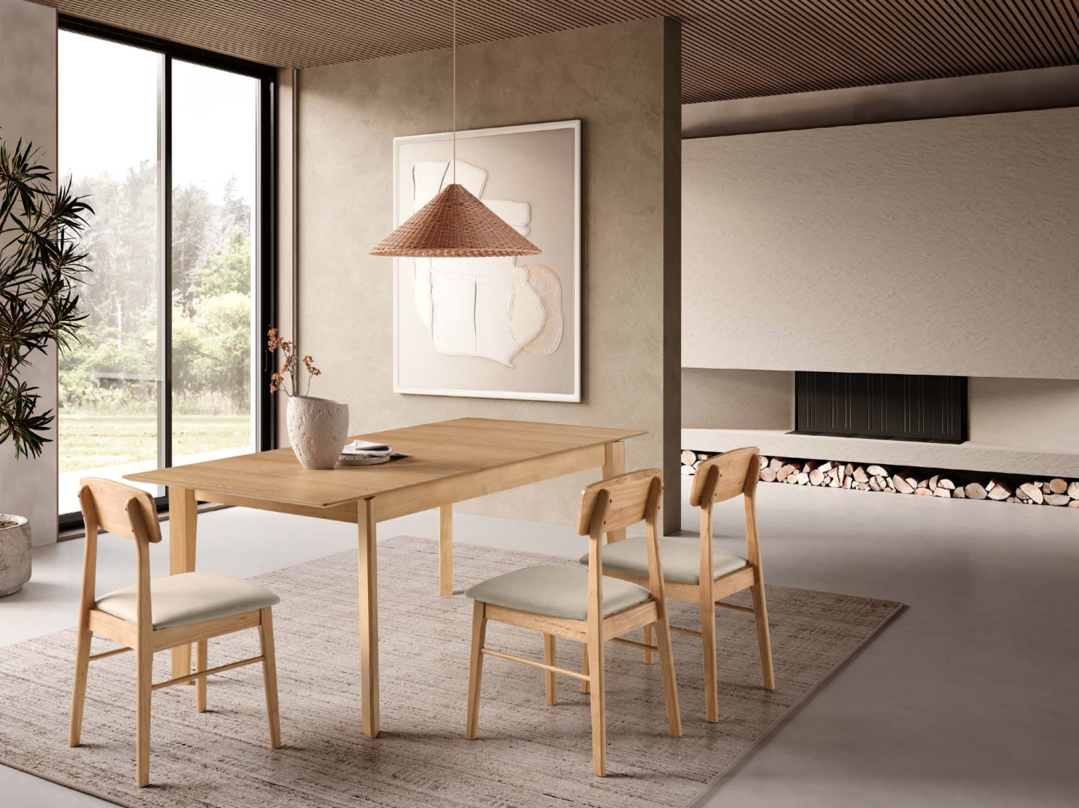 Tavolo Nord 11– Tavolo Fisso in Rovere, Noce o Nero (180x100) - immagine 3