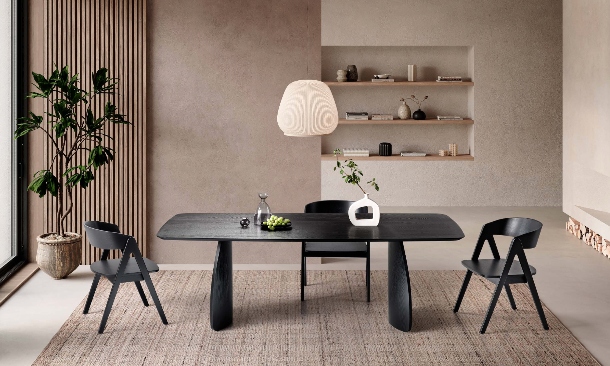 Tavolo Minto 57 – Tavolo Fisso in Rovere, Noce o Nero (210 / 240 cm) - immagine 3