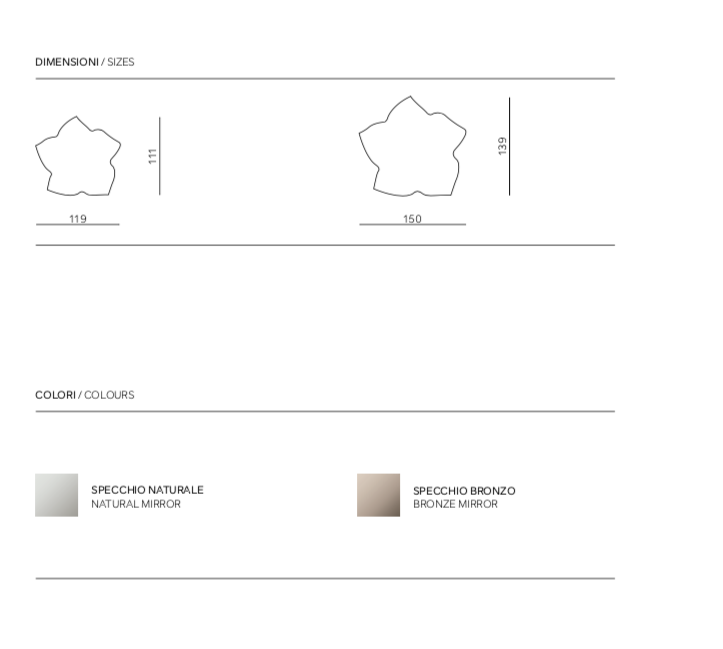 Specchio Pepp 56 – Design Astratto a Foglia di Edera - immagine 4