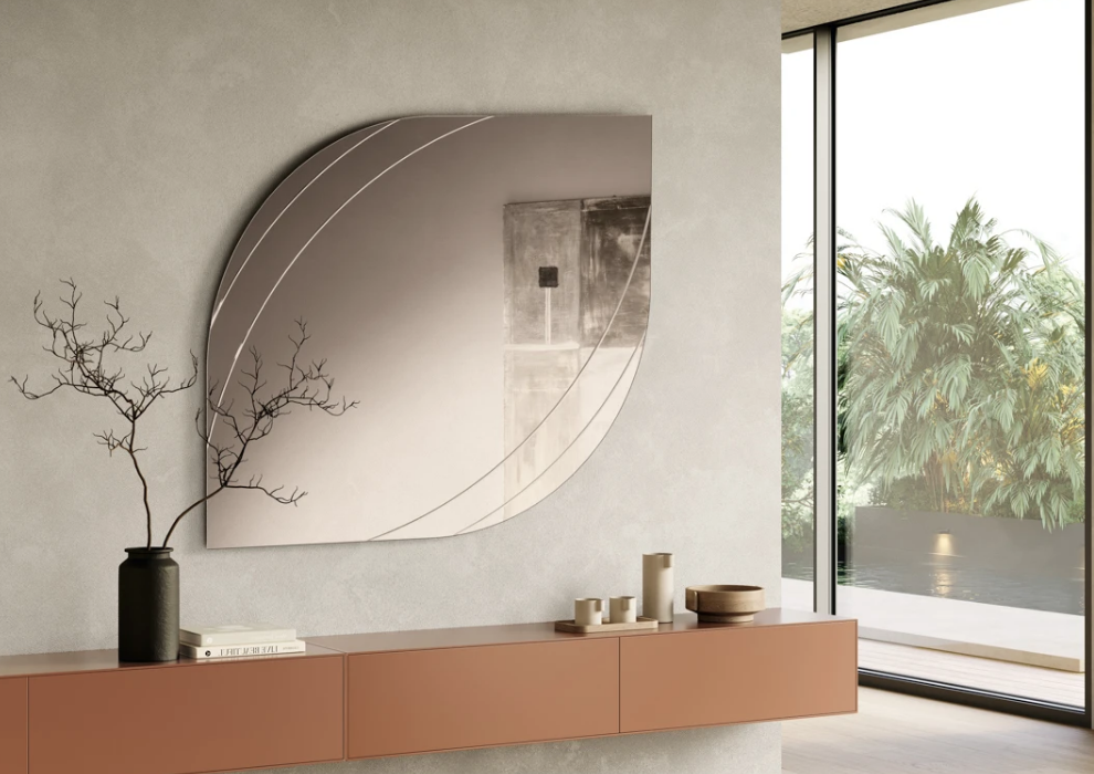 Specchio Jon 56 – Specchio Sagomato con Incisioni Curve - immagine 2