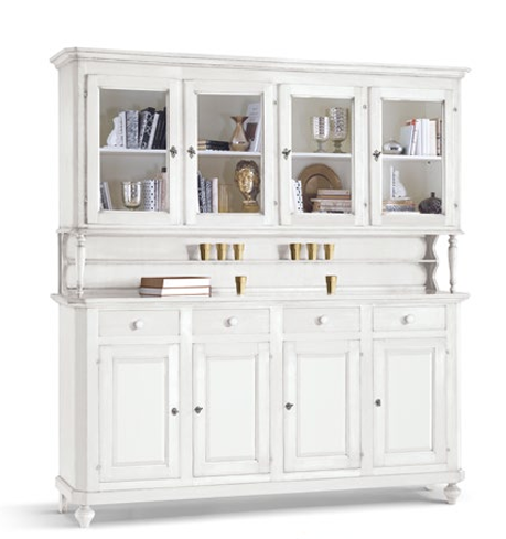 Cristalliera Classica 31 – Design Anni '40 in Legno Bianco Atossico - immagine 5