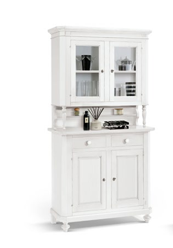 Cristalliera Classica 31 – Design Anni '40 in Legno Bianco Atossico - immagine 3
