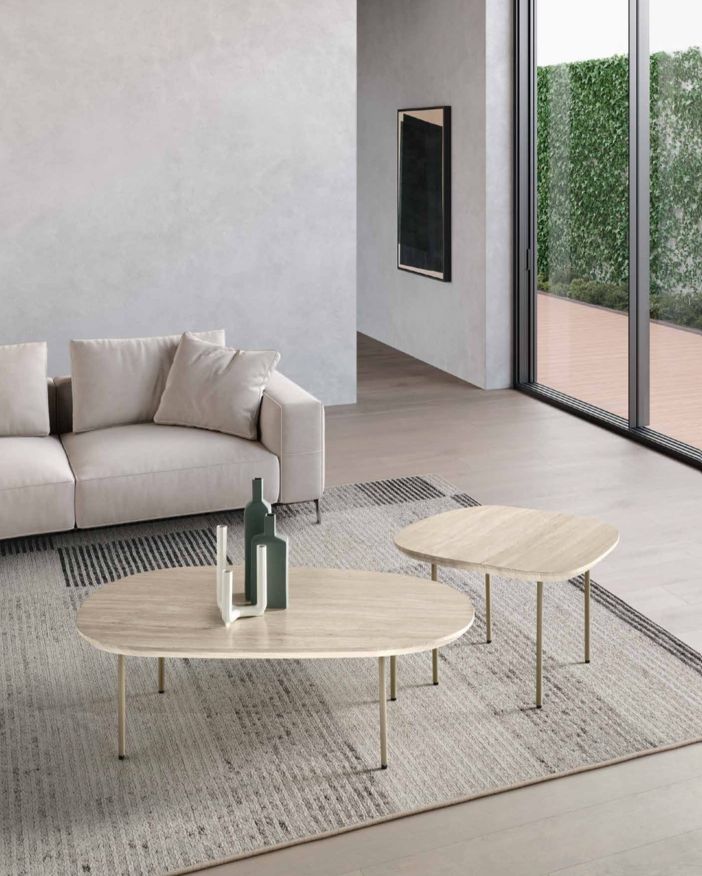 Tavolino Fumo 56 – Tavolino Design con Piano Sagomato e Gambe in Metallo - immagine 5