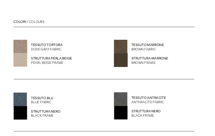 Sedia Kapri –56 Sedia Design Imbottita in Tessuto e Metallo - immagine 2