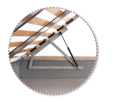 Letto Armonia – Testata Imbottita Sfoderabile e Contenitore con Apertura Tradizionale o Lux - immagine 9
